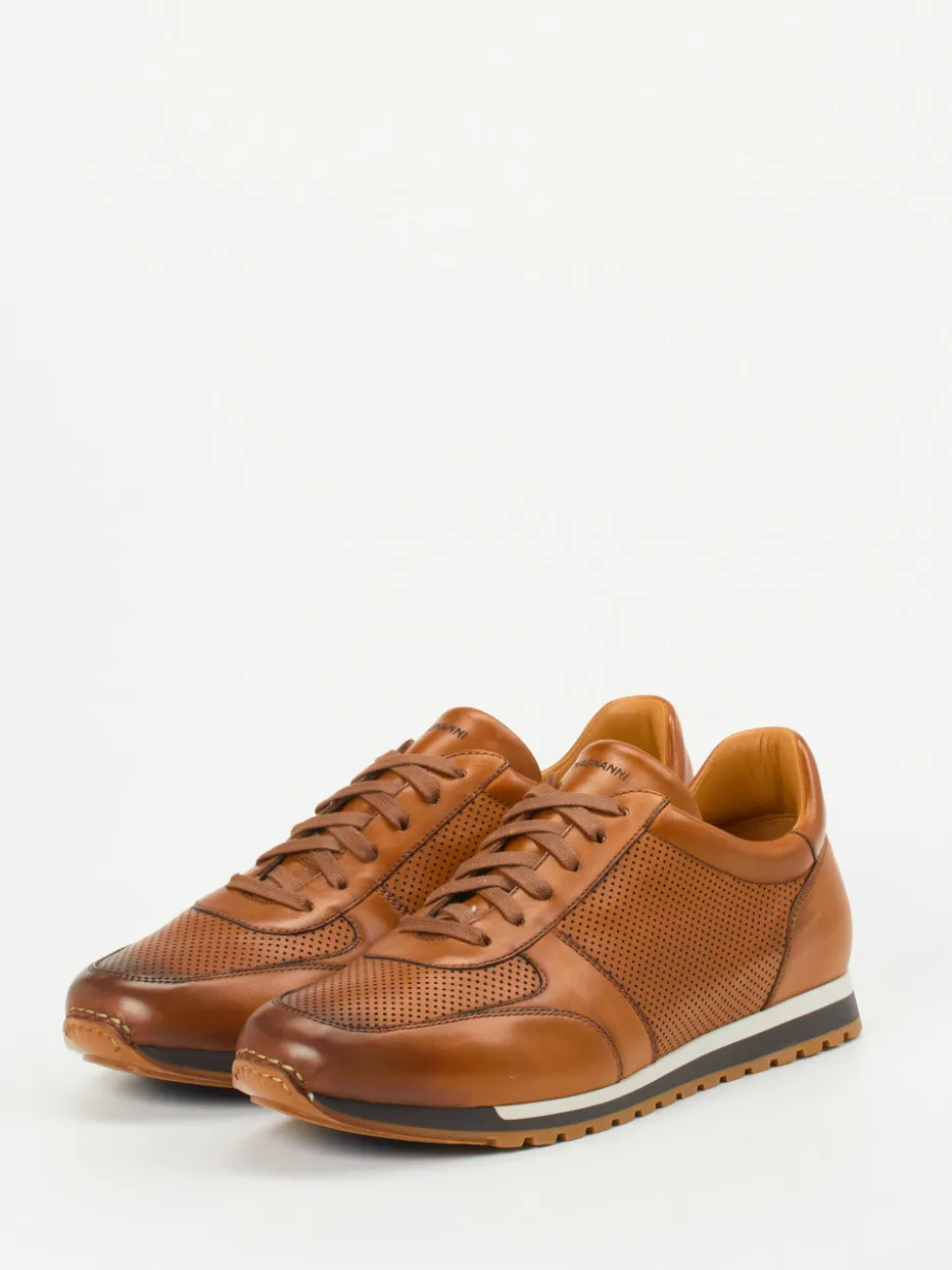 – Sneaker aus geprägtem Leder cognac*Magnanni Clearance