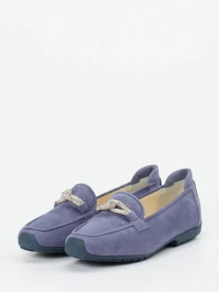 Damen Mania – Loafer aus Veloursleder Lavendel