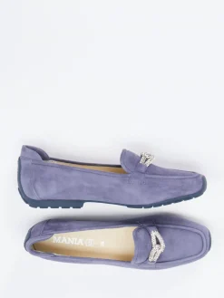 Damen Mania – Loafer aus Veloursleder Lavendel