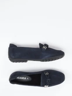 Damen Mania – Loafer aus Veloursleder Dunkel