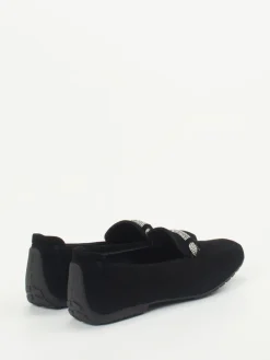 Damen Mania – Loafer aus Veloursleder mit Strassdetail