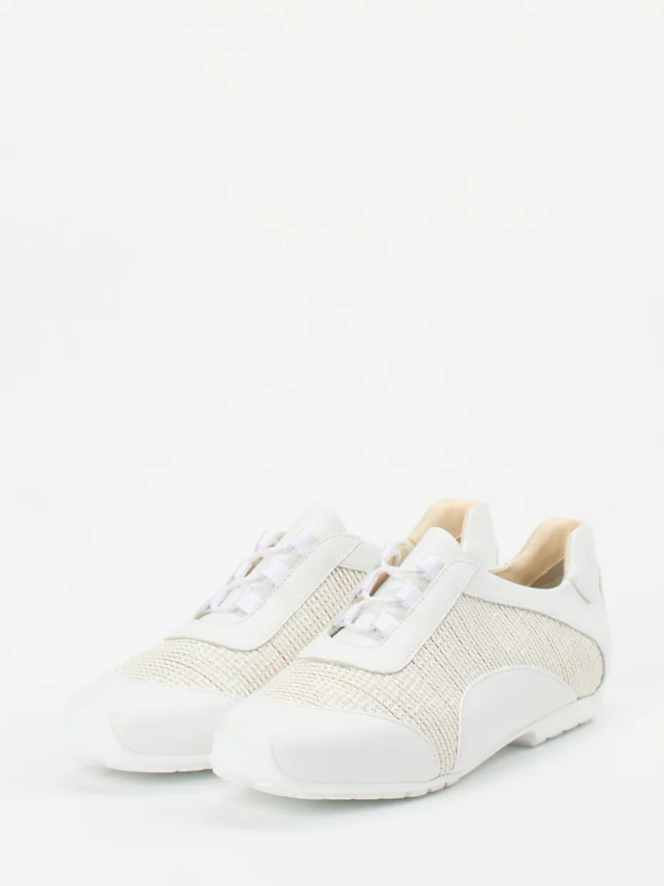 Damen Mania – Low-Top Sneaker aus Lammleder Offwhite