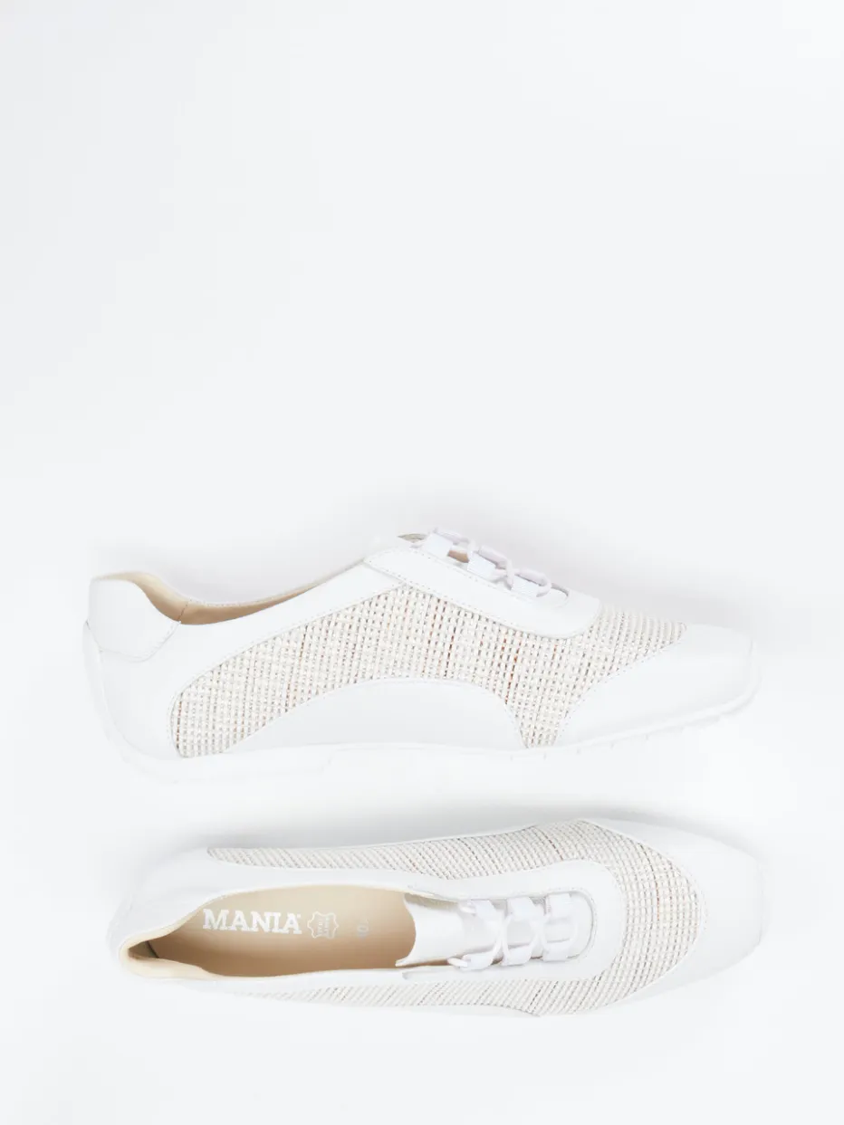 Damen Mania – Low-Top Sneaker aus Lammleder Offwhite