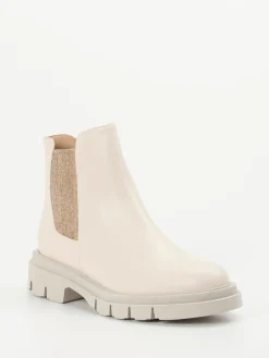 – Chelsea Boots aus Lammleder cremeweiß*Mannori Outlet