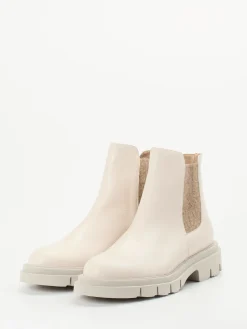 – Chelsea Boots aus Lammleder cremeweiß*Mannori Outlet