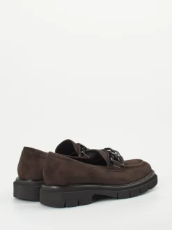 Damen Mannori – Chunky Slipper aus Veloursleder Dunkel