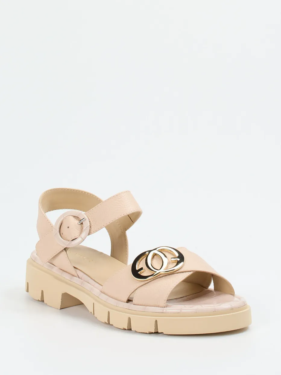 – Chunky-Sandalen aus Kalbleder in Beige*Mannori Sale