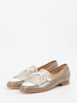 Damen Mannori – Loafer aus Lackleder in Taupe-