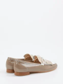 Damen Mannori – Loafer aus Lackleder in Taupe-