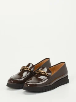 Damen Mannori – Loafer aus Lackleder Dunkel