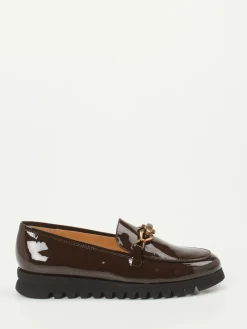 Damen Mannori – Loafer aus Lackleder Dunkel