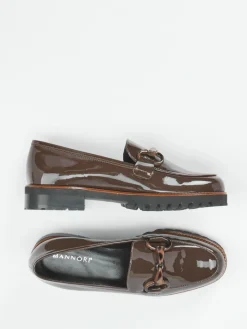 – Loafer aus Lackleder in Schoko*Mannori Sale