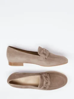 Damen Mannori – Loafer aus Veloursleder in Taupe