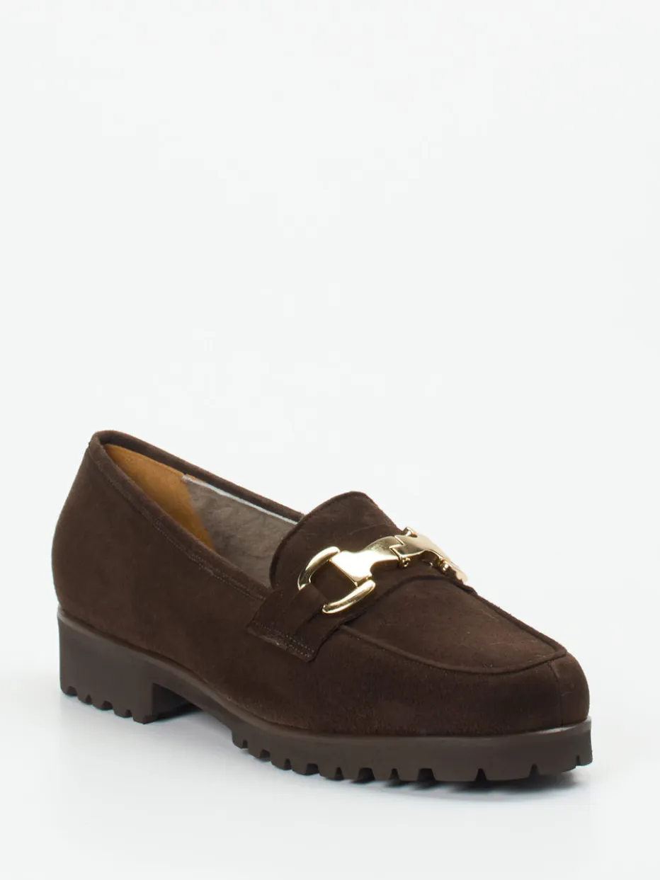 Damen Mannori – Loafer aus Veloursleder dunkel