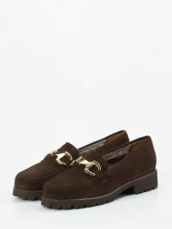 Damen Mannori – Loafer aus Veloursleder dunkel