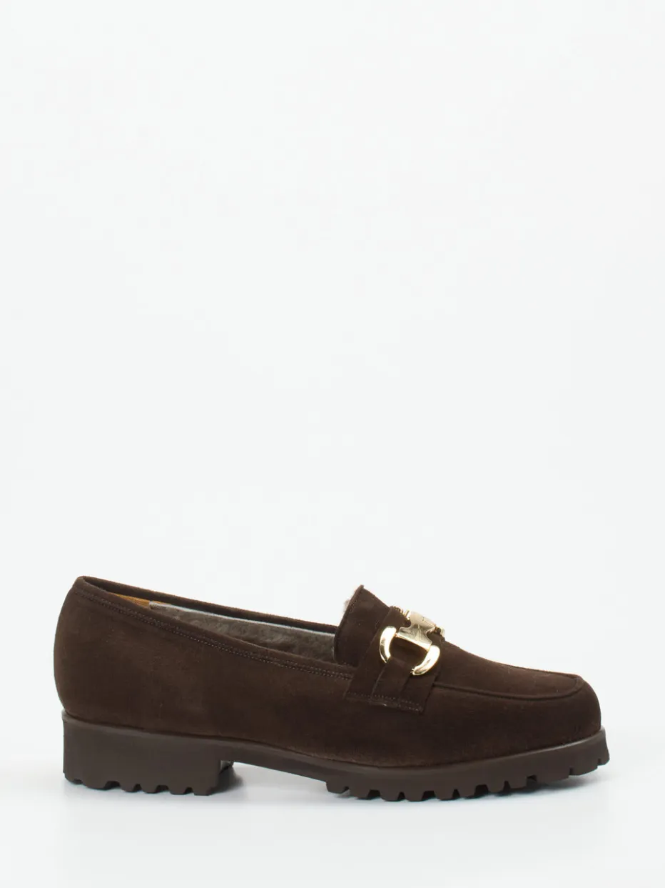 Damen Mannori – Loafer aus Veloursleder dunkel
