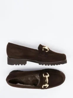 Damen Mannori – Loafer aus Veloursleder dunkel