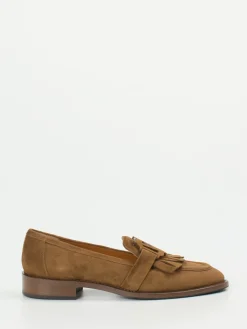 Damen Mannori – Loafer aus Veloursleder cognac