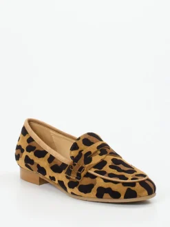 – Loafer aus Veloursleder mit Leoprint*Mannori Clearance