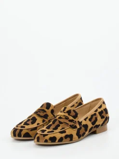 – Loafer aus Veloursleder mit Leoprint*Mannori Clearance
