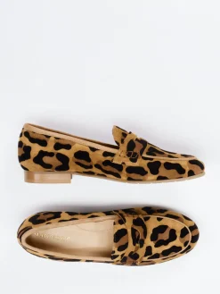 – Loafer aus Veloursleder mit Leoprint*Mannori Clearance