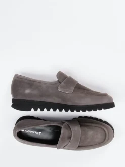 Damen Mannori – Loafer aus Veloursleder in Taupe