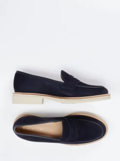 – Loafer aus Veloursleder Dunkel*Mannori Sale