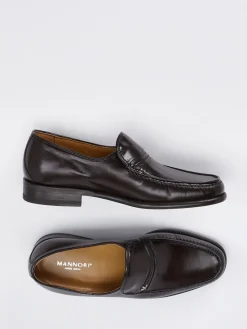Herren Mannori – Loafer aus Ziegenleder Dunkel