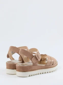 Damen Mannori – Plateausandale aus Veloursleder Rosé