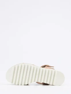 Damen Mannori – Plateausandale aus Veloursleder Rosé