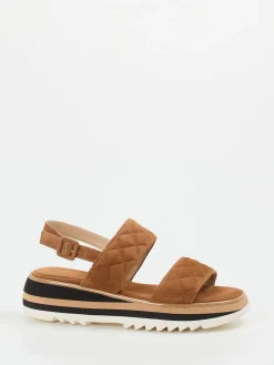 – Plateau-Sandale aus Veloursleder cognac*Mannori New