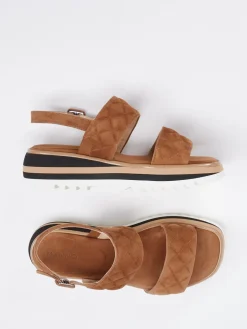 – Plateau-Sandale aus Veloursleder cognac*Mannori New