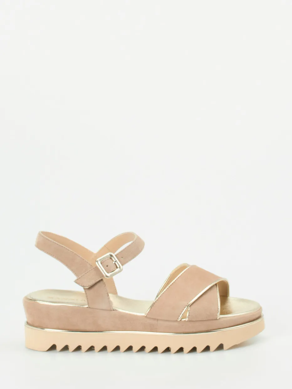 Damen Mannori – Plateau-Sandale aus Veloursleder Rosé