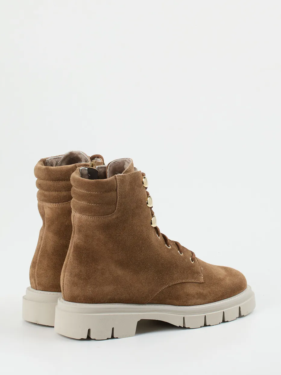 Damen Mannori – Schnürboots aus Veloursleder karamell