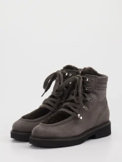 – Schnürboots aus Veloursleder Stein*Mannori New