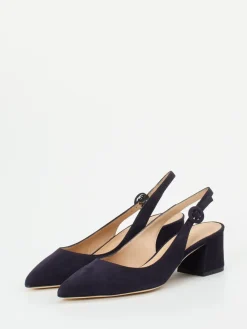 Damen Mannori – Slingback-Pumps aus Veloursleder Dunkel