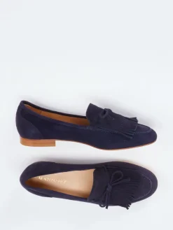 – Slipper aus Veloursleder Dunkel*Mannori Discount