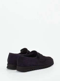 Damen Mannori – Slipper aus Veloursleder Tiefviolett