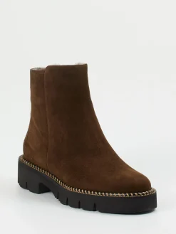 Damen Mannori – Stiefelette aus Veloursleder schokoladen