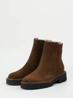 Damen Mannori – Stiefelette aus Veloursleder schokoladen