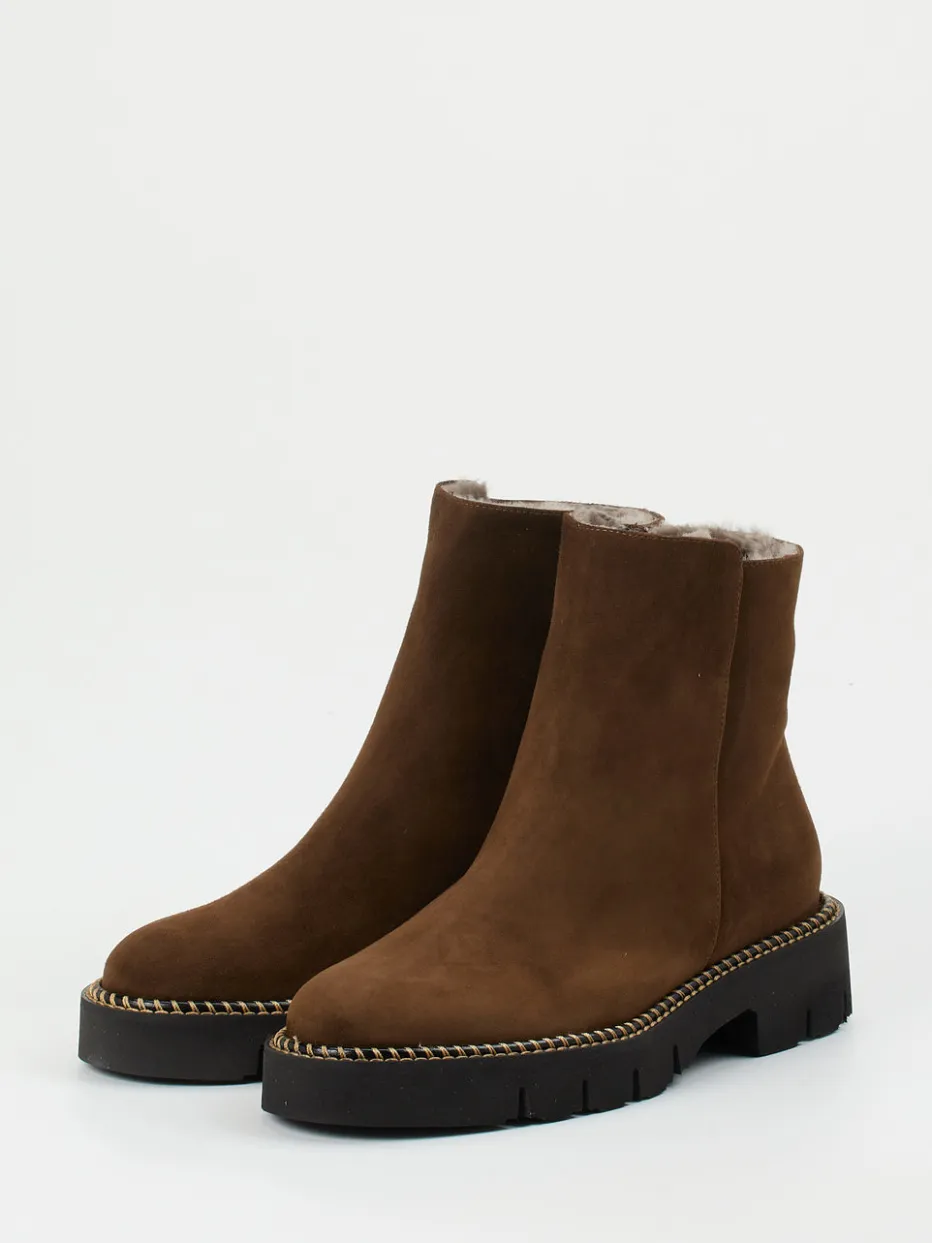 Damen Mannori – Stiefelette aus Veloursleder schokoladen