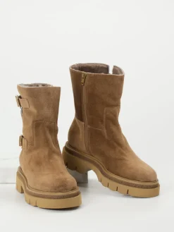 – Stiefeletten aus Veloursleder Karamell*Mannori Best