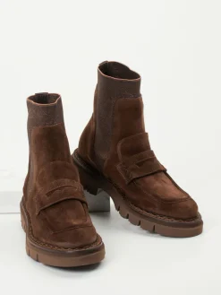 – Stiefeletten aus Veloursleder*Mannori Clearance