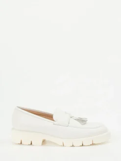 – Tassel Loafer aus Kalbleder Offwhite*Mannori Outlet