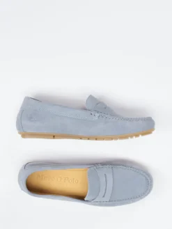 – Mokassin aus Veloursleder in Hellgrau*Marc O'Polo New