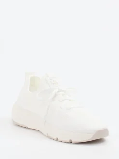 Damen Marc O'Polo – Strick-Sneaker aus Textil in Offwhite