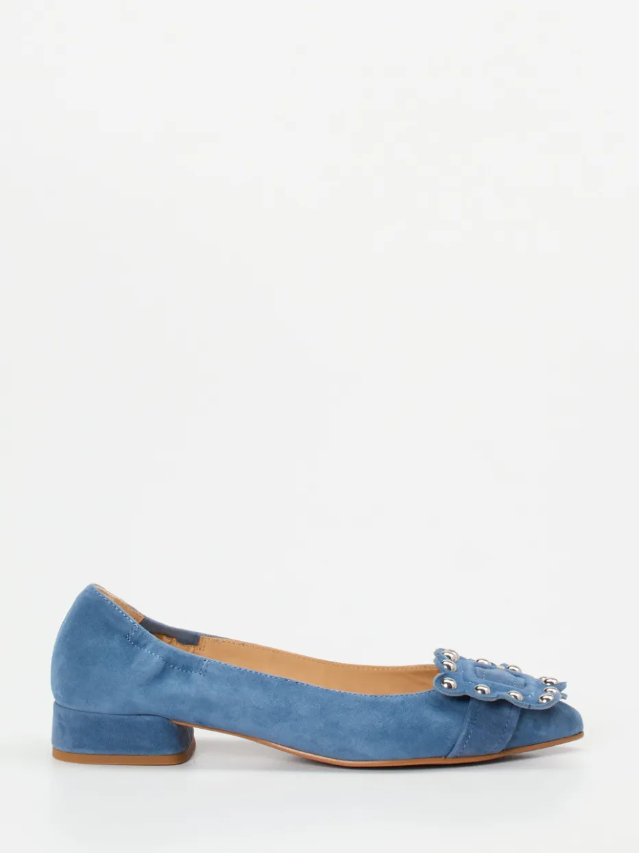 Damen Maripé – Ballerinas aus Veloursleder in Jeans