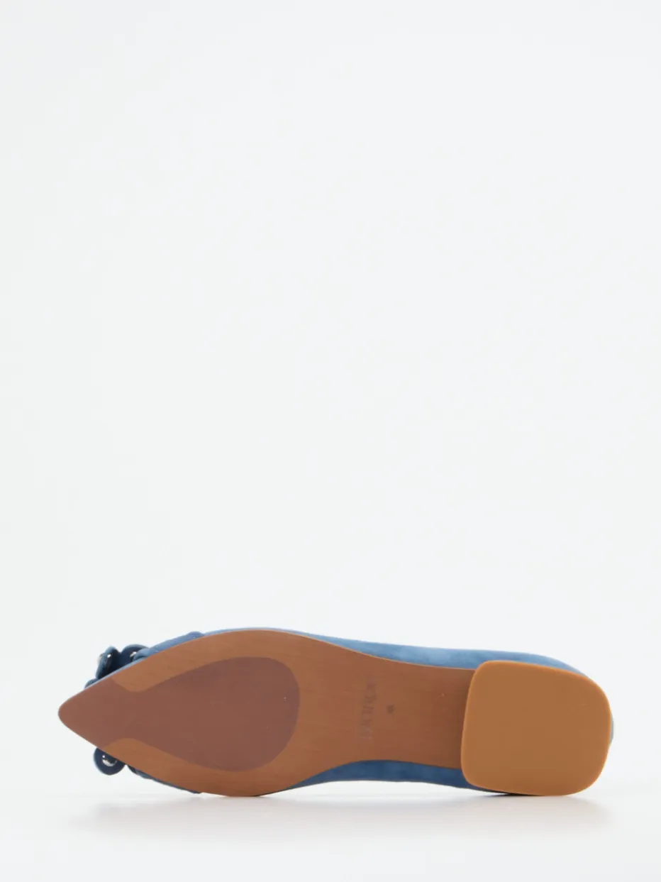 Damen Maripé – Ballerinas aus Veloursleder in Jeans