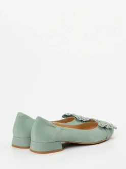 Damen Maripé – Ballerinas aus Veloursleder Salbei