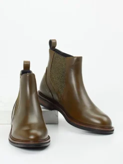 Damen Maripé – Chelsea Boots aus Kalbleder oliv